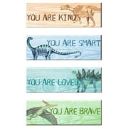 Home Decor 4 Sheets Dinosaur Wall Sticker Dinosaur Decorations Art Decor for Bedroom